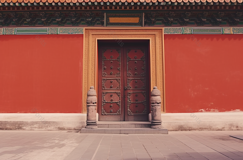 古建筑红色墙面背景,高清,摄影图,摄影图片,图片大全,摄影图免费下载